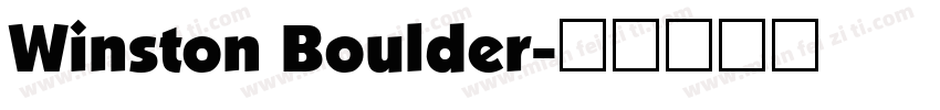 Winston Boulder字体转换